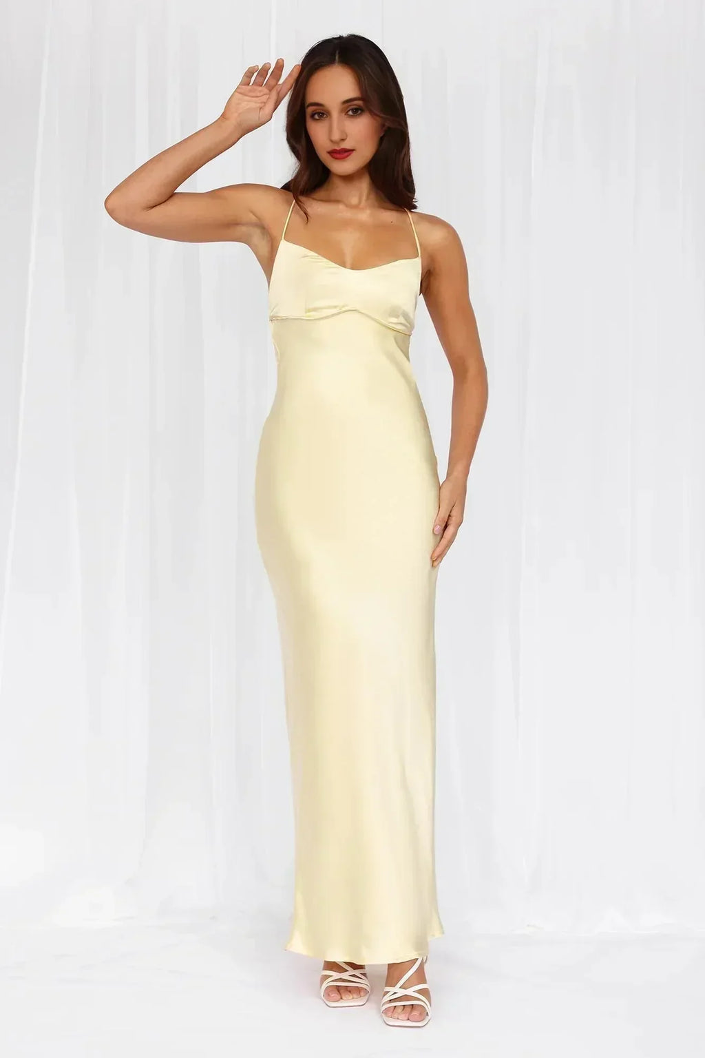Samara – Satin-Maxikleid
