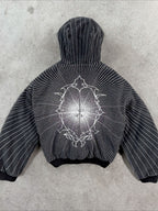 Locker geschnittener Hoodie in Schwarz