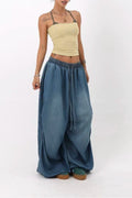 Locker geschnittene Jeans mit weitem Bein