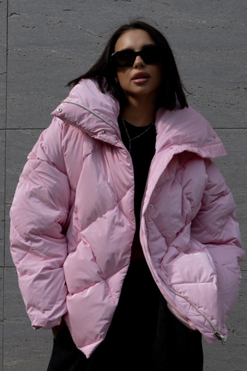 Locker geschnittene Jacke mit Baumwolle