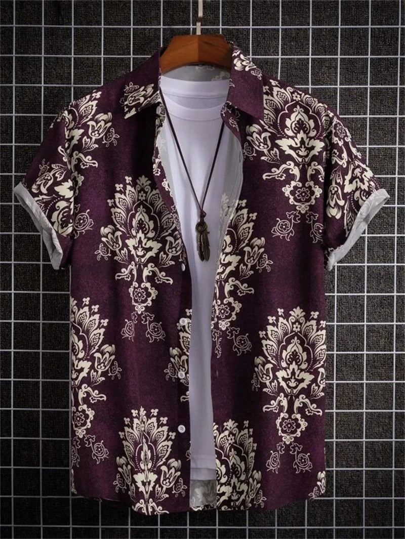 TropicWave Palmprint Hemd – Frisch und Elegant für Herren