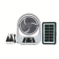 Tragbarer solarbetriebener Ventilator sowie Nachtlicht – Multifunktional und wiederaufladbar