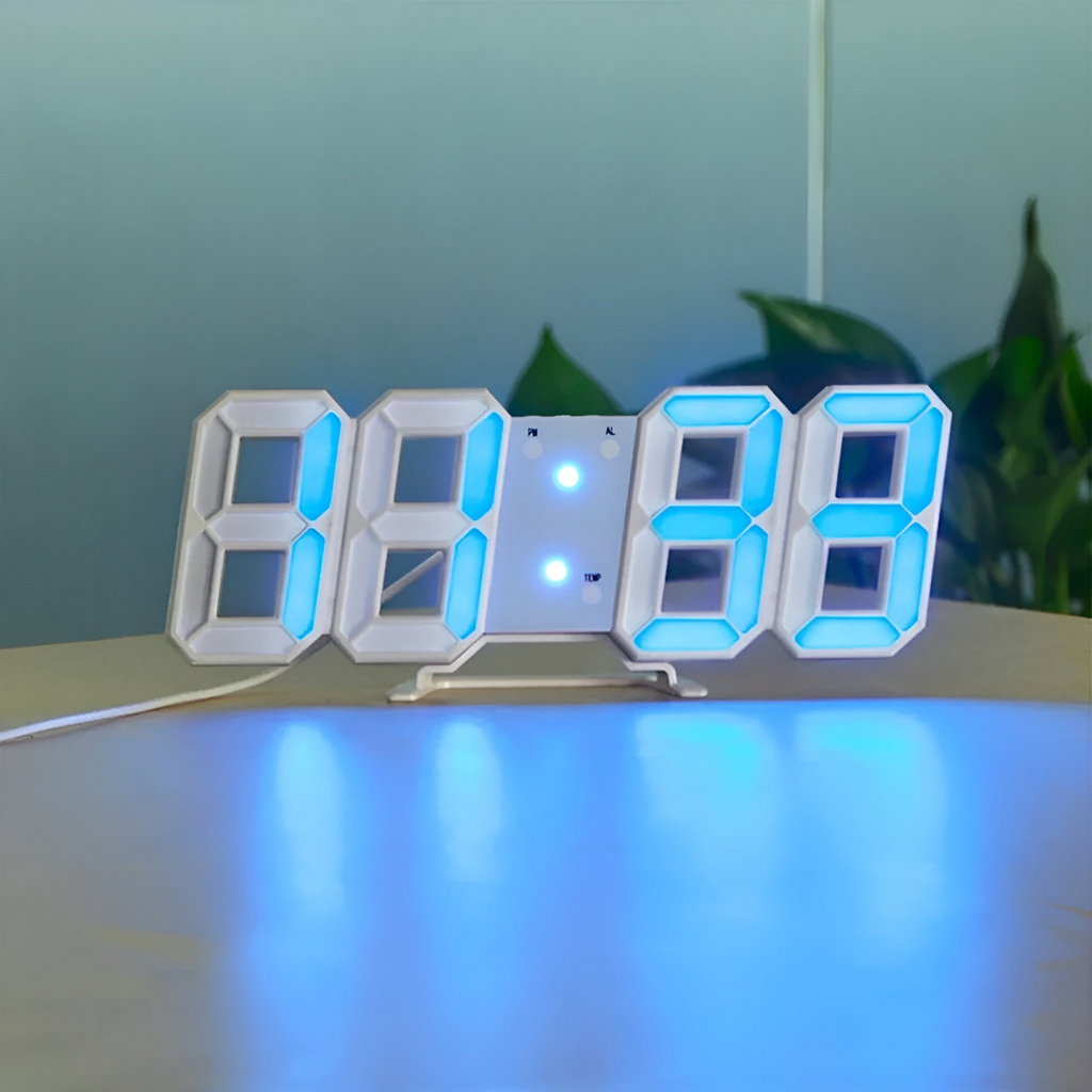 Futuristische LED-Wanduhr – Minimalistisches Design inklusive intelligenter Zeitanzeige