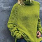 Eleganter Rollkragenpullover Angela Apfelgrün