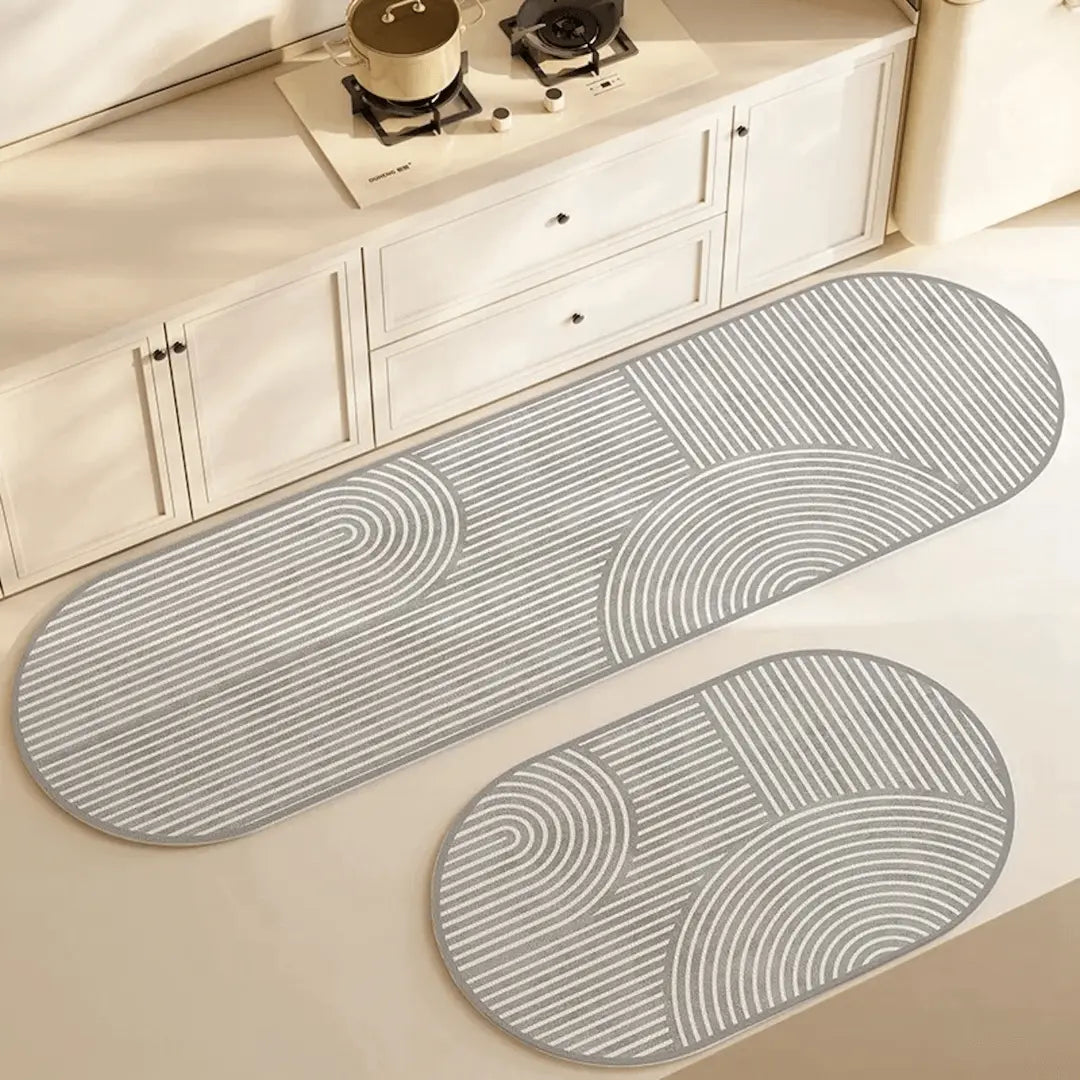 Ovale Küchenmatte – Absorbierend und Rutschhemmend für Trockene und Sichere Böden