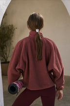 Jacke in Braun mit Stehkragen