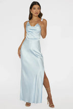 Sitara – Satin-Maxikleid