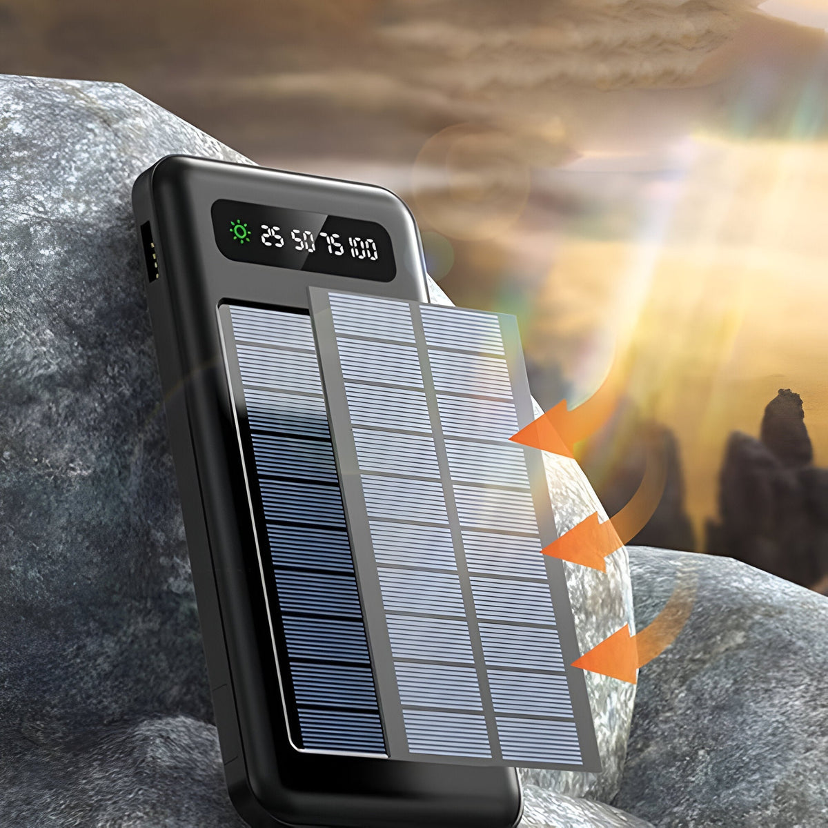 Hochleistungs-Solar-Powerbank mit 20.000mAh – Schnelles sowie Dual-Laden