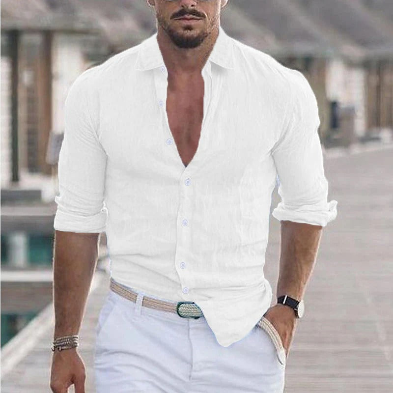 Breeze Luxe Leinen Hemd – Frisch und Bequem für Herren