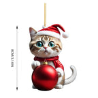 Weihnachts-Katzen-Ornament: Niedliche festliche Baumdekoration