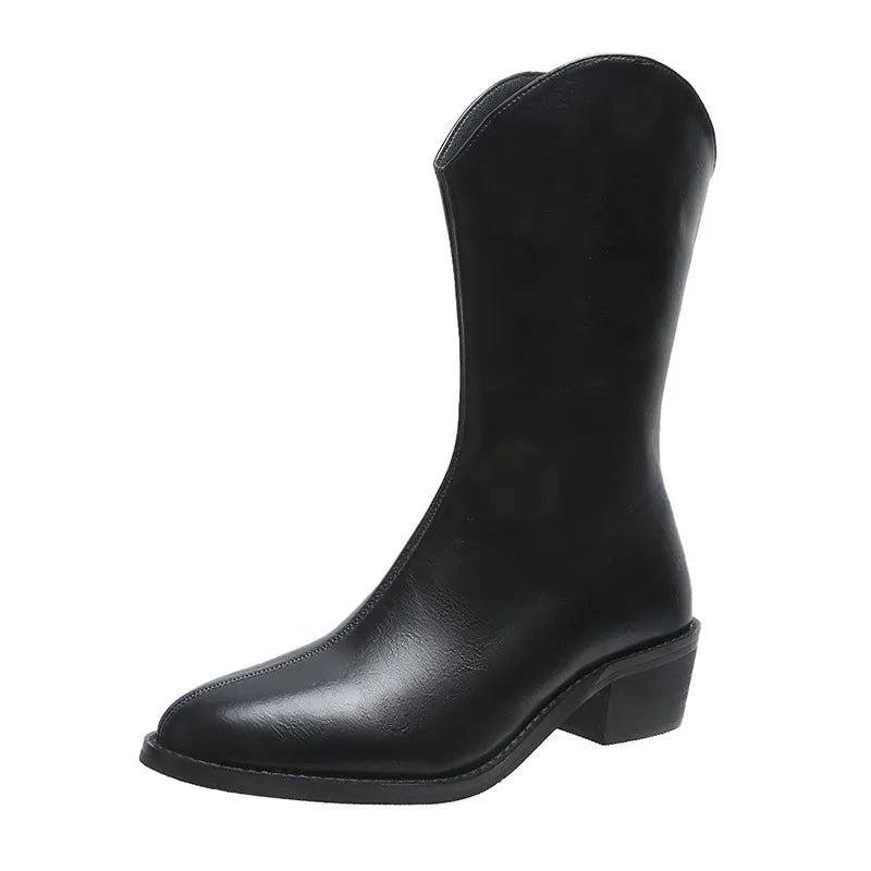 Damen Westernstiefel mit niedrigem Blockabsatz
