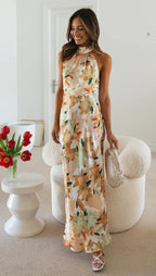 Leilani -Maxikleid mit Neckholder und offenem Rücken