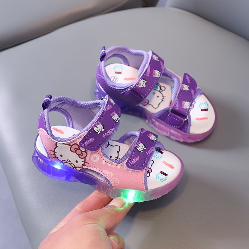 Sanrio Leuchtende Mädchen-Sandalen – Bequeme sowie Atmungsaktive Sommerschuhe