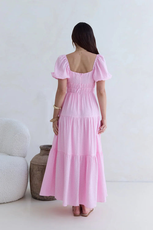 Butterfly – Maxikleid mit Puffärmeln