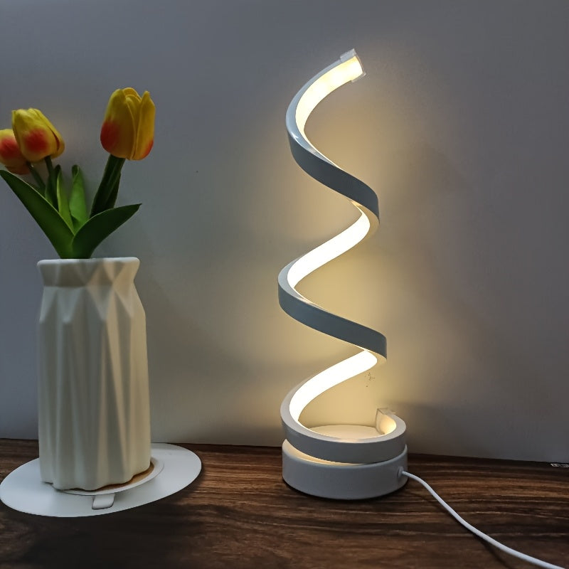 Spiral-LED-Schreibtischlampe: Moderne dimmbare Beleuchtung