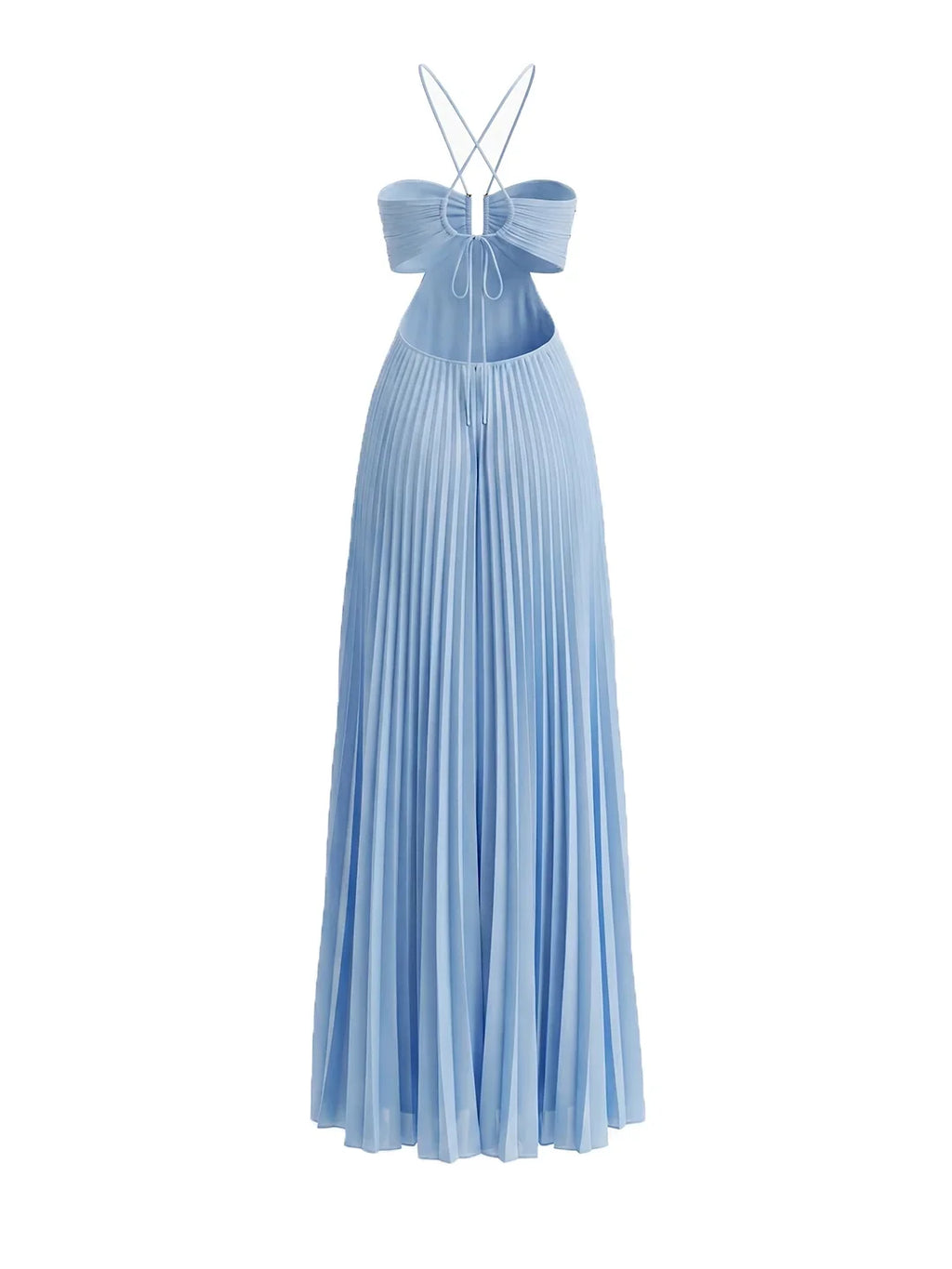 Maxikleid mit V-Ausschnitt und Neckholder