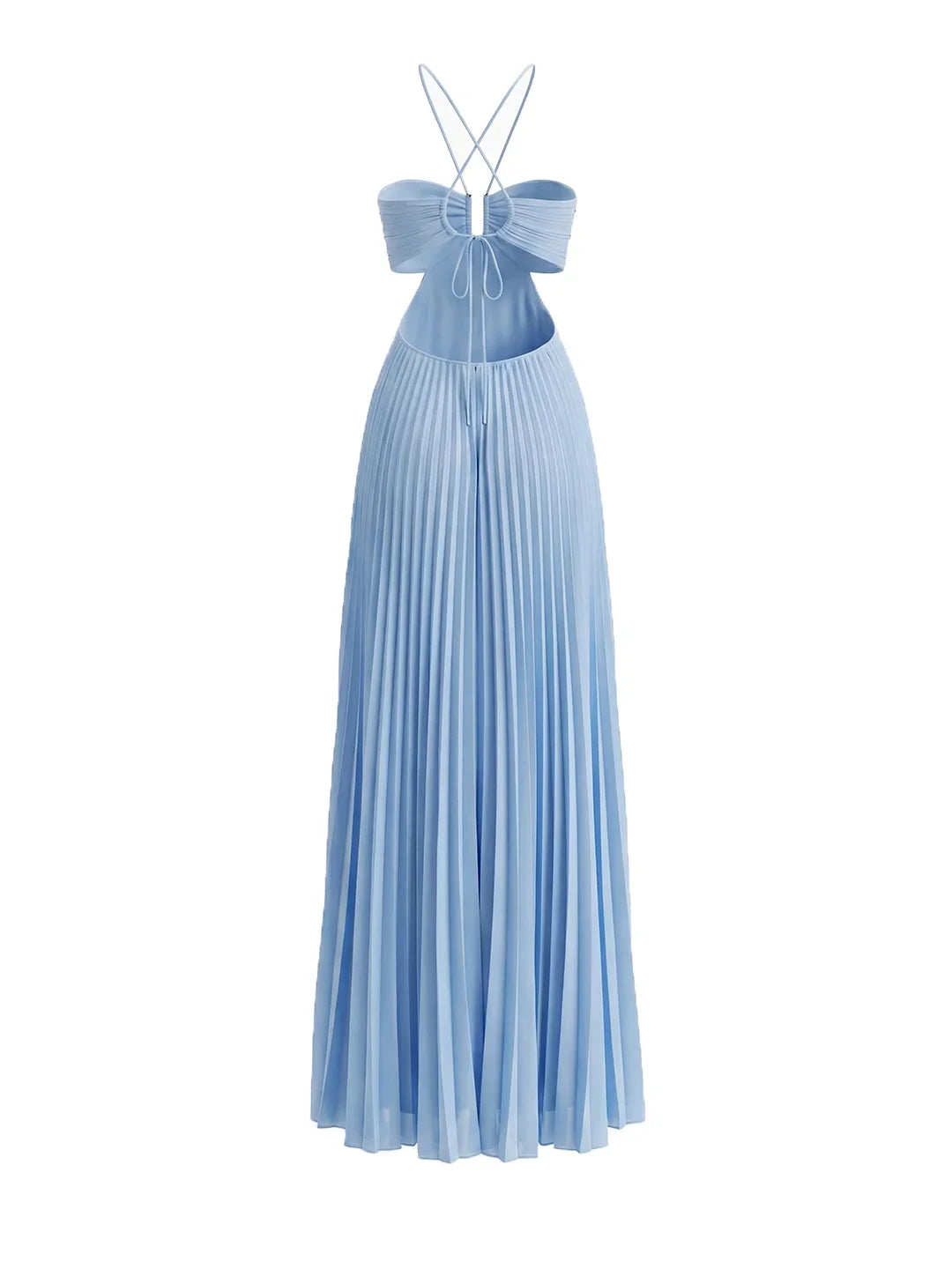 Maxikleid mit V-Ausschnitt und Neckholder