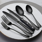 Schwarzes Edelstahl Besteckset – Modernes Design inklusive Hochwertiger Verarbeitung