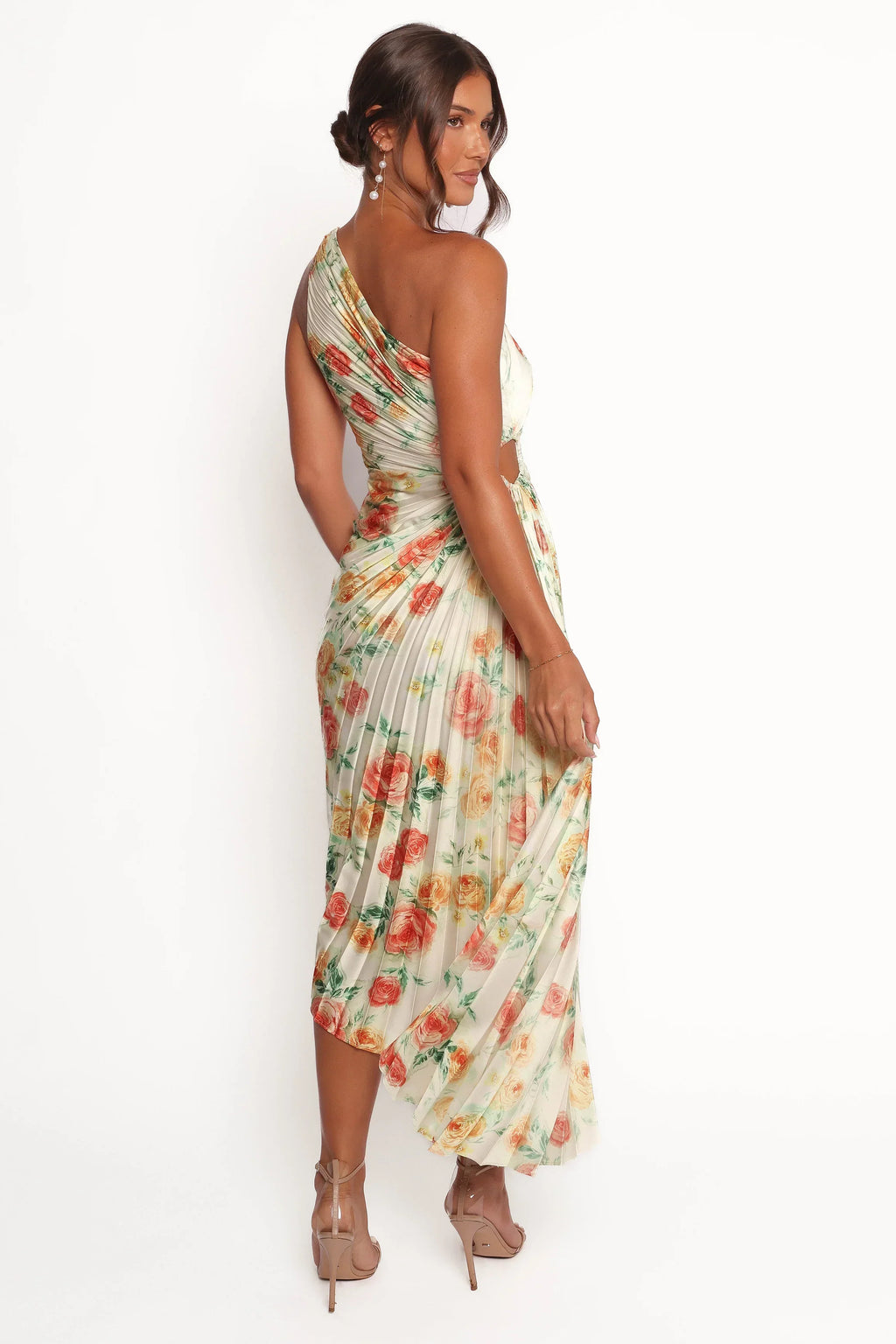 Kleo -Maxikleid mit One-Shoulder-Design und Cut-outs