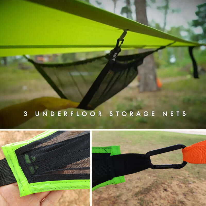 Outdoor Mehrpersonen-Hängematte mit 3-Punkt-System – Geräumig und Bequem