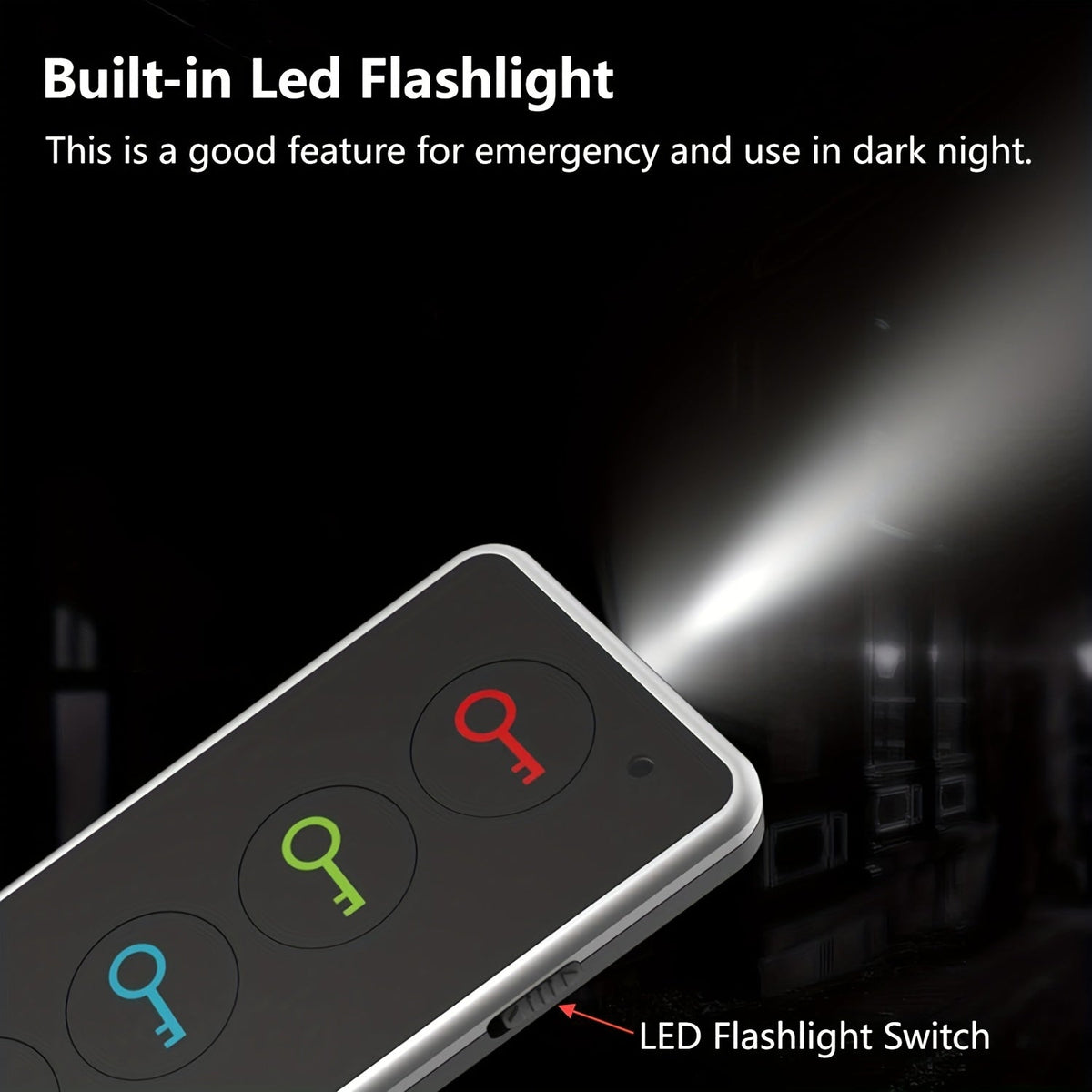 Schlüsselfinder inklusive 4 Empfängern – LED-Taschenlampe & tragbares Design