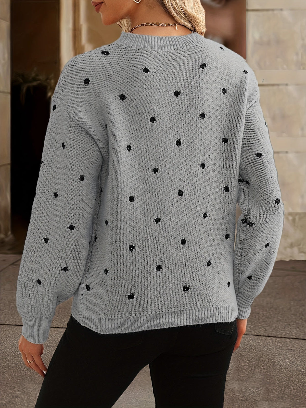Zara Polka-Dot Pullover – Lässig und Modisch für Damen im Herbst und Winter