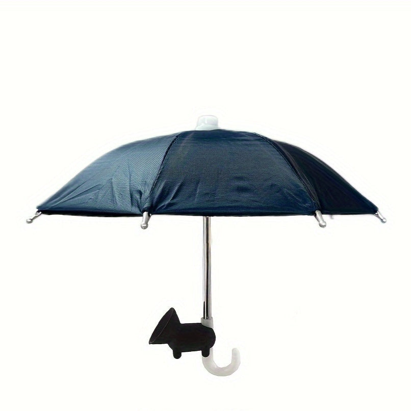 MiniSmart Regenschirm – Smartphone Sonnen- sowie Regenschutz mit Saugnapfhalter