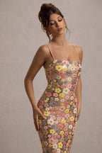 Elara – Chiffon-Maxikleid mit Blumenmuster