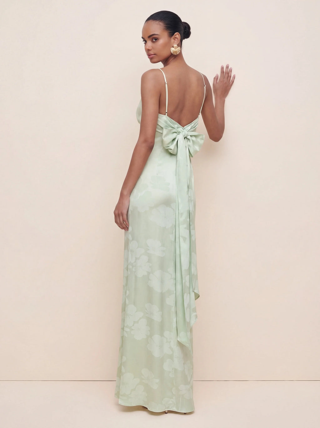 Satin-Maxikleid