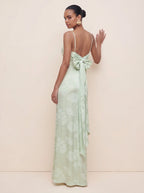 Satin-Maxikleid