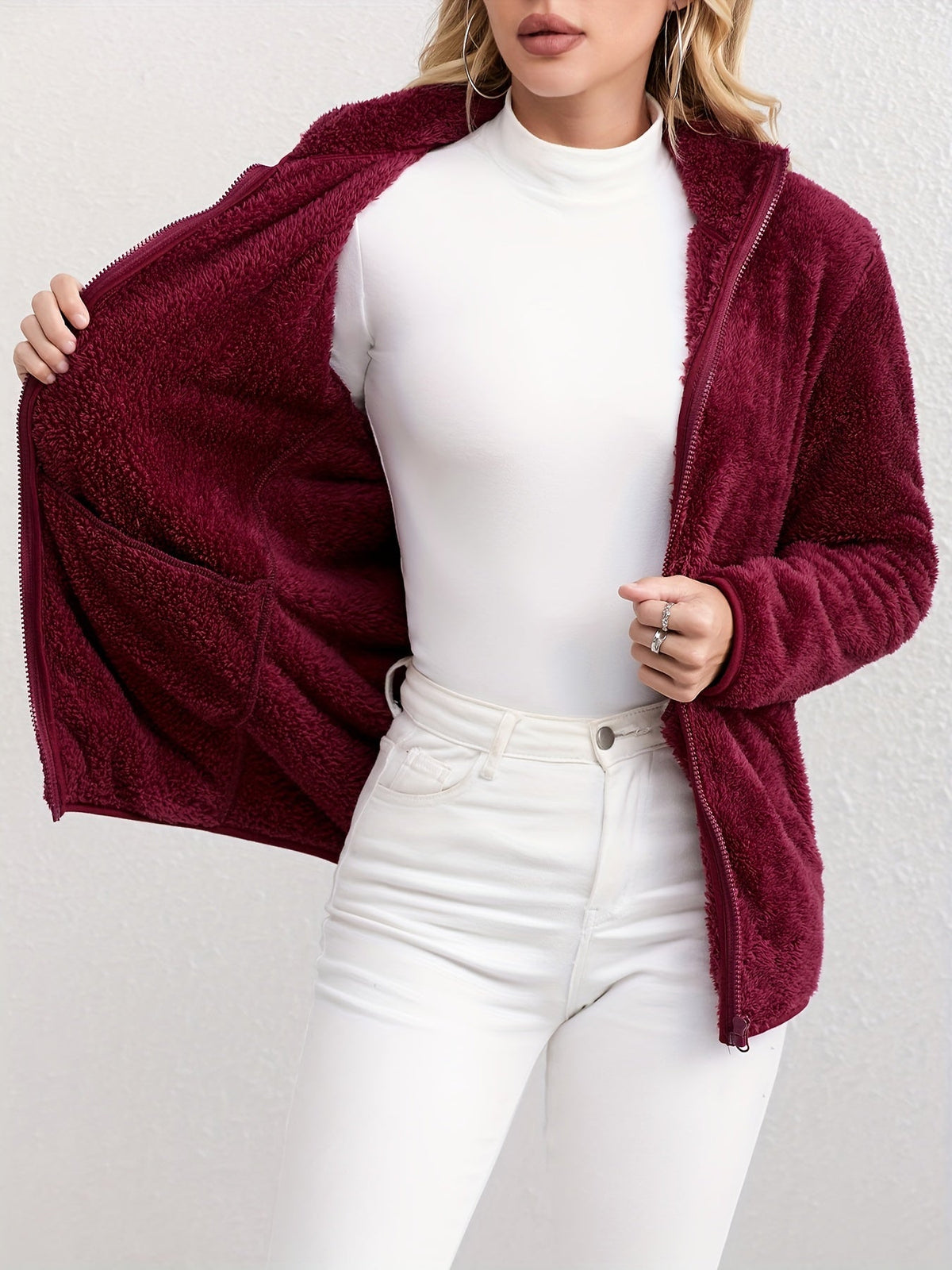 Sanne Teddy Fleece Jacke – Weich sowie Bequem für Kalte Tage