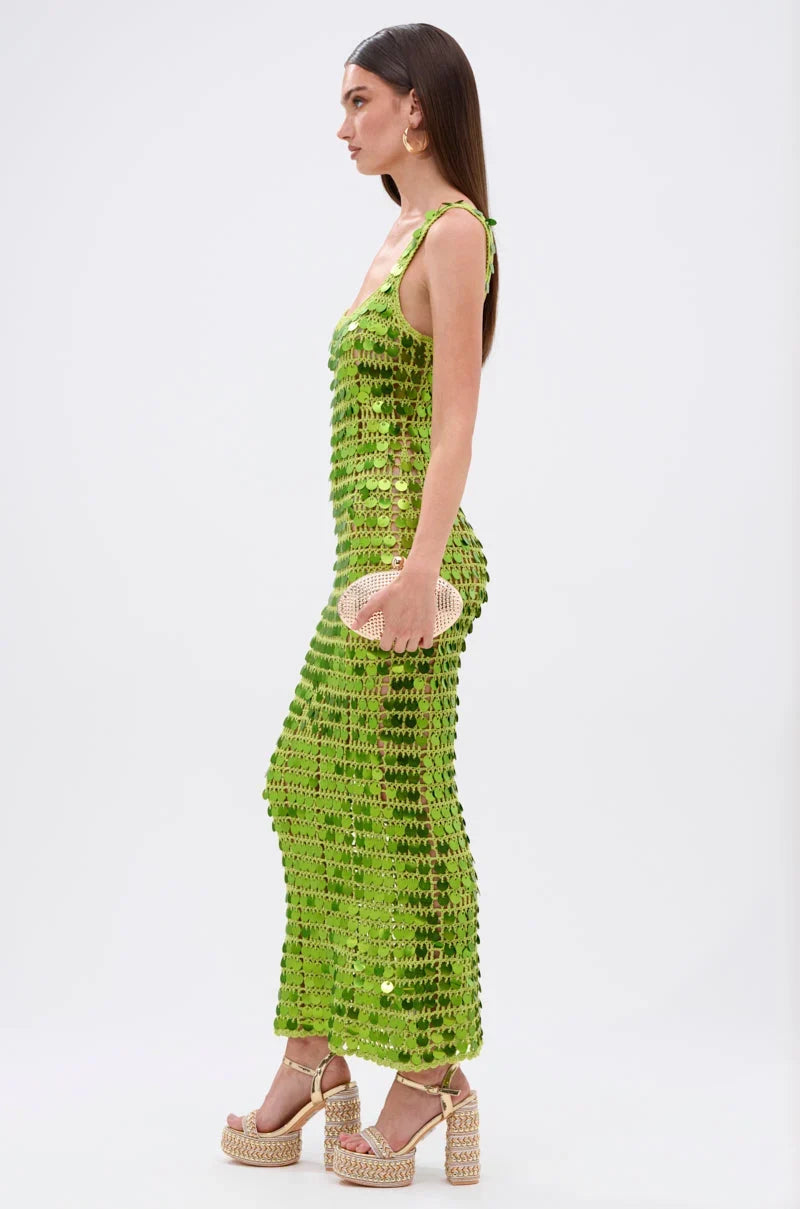 Damen Maxikleid mit Pailletten