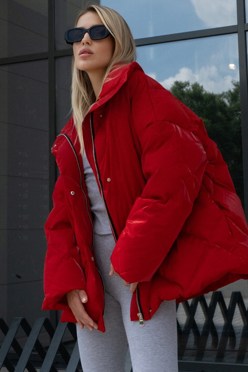 Locker geschnittene Jacke mit Baumwolle