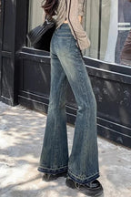 Figurbetonte Jeans in Schwarz-Grau