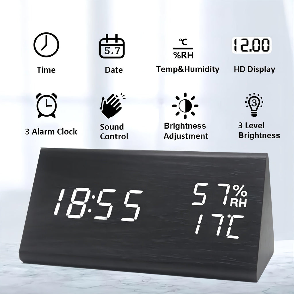 TriWood LED Wecker – Funktionales sowie Minimalistisches Design