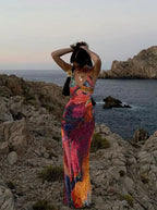 Esmeralda – Maxikleid mit Neckholder und offenem Rücken