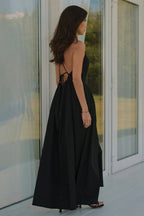 Ärmelloses Maxikleid mit Bindedetail und Baumwolle