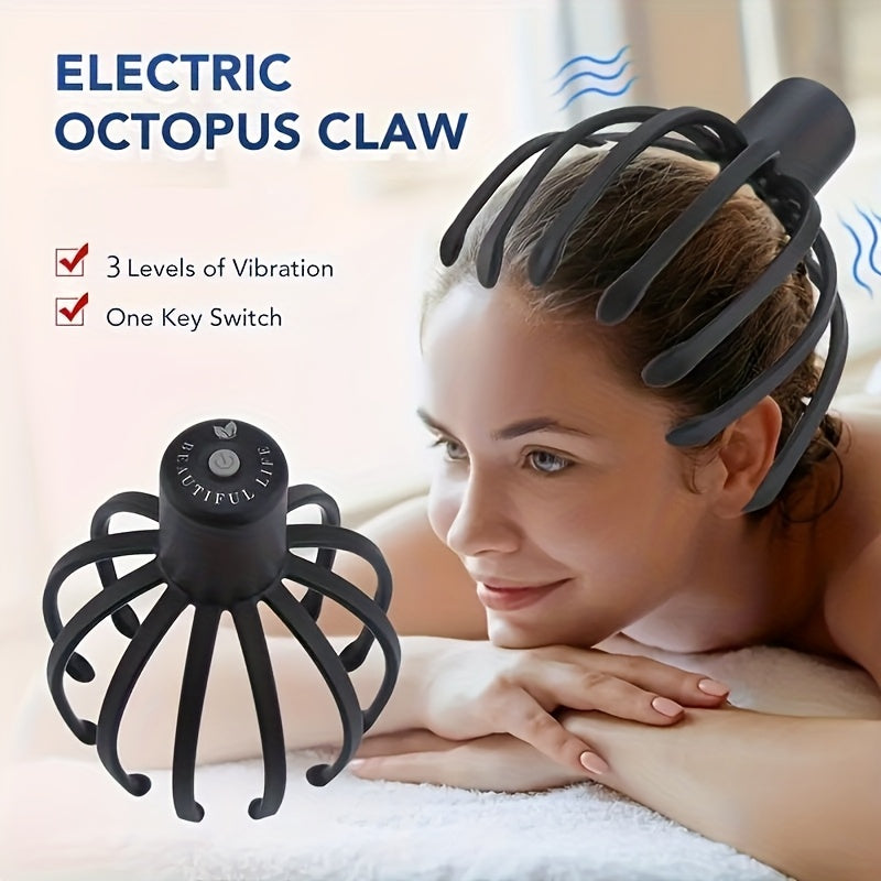 Elektrische Octopus Kopfhautmassager – USB Aufladbar und Platzsparend