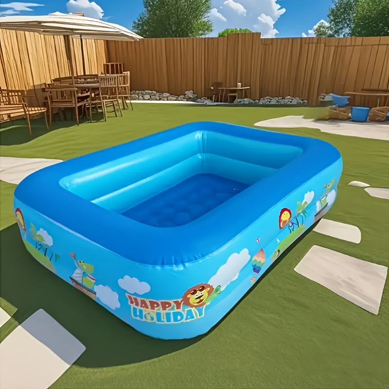 Ozean Splash Aufblasbares Kinderbecken: Dickes PVC für Spaß im Garten