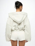 Hoodie mit Reißverschluss, Schleifendetail und Stickerei