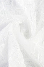 Maxirock mit Blumenmuster, Spitze und Netzdetails in Weiß