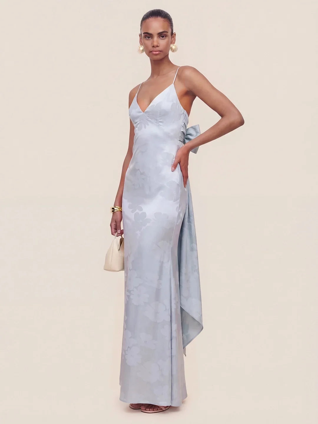 Satin-Maxikleid