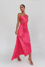 Amelie – Maxikleid mit One-Shoulder-Design und Cut-outs