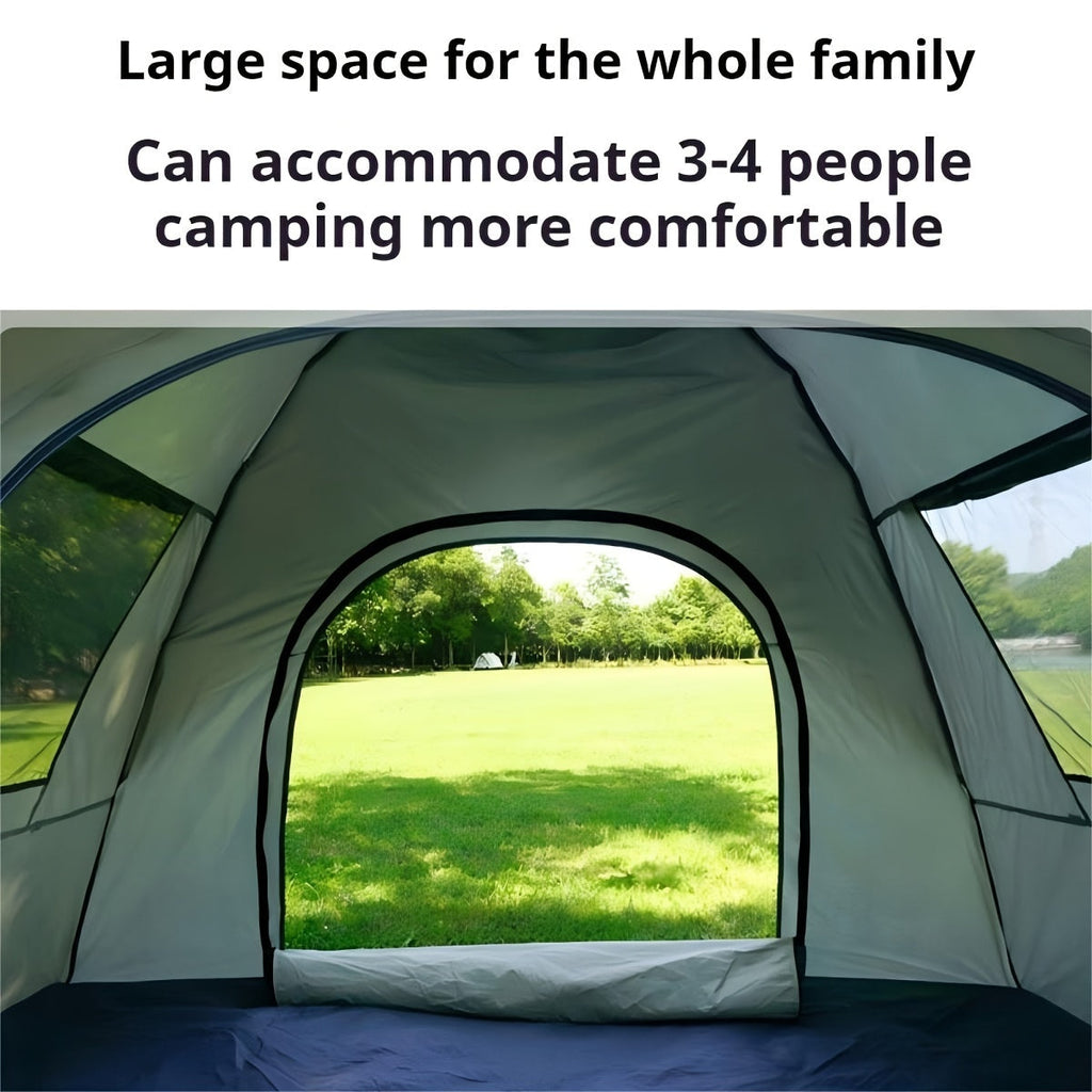 QuickCamp Zelt - Schnell aufzubauendes Zelt inklusive UV-Schutz für 4 Personen