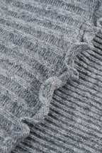 Asymmetrischer Rock mit hoher Taille und Strickstruktur