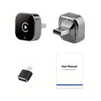 2-in-1 Drahtloser CarPlay & Android Auto Adapter: Plug & Play Schnell Verbunden