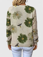 Lässiger Blumen-Pullover