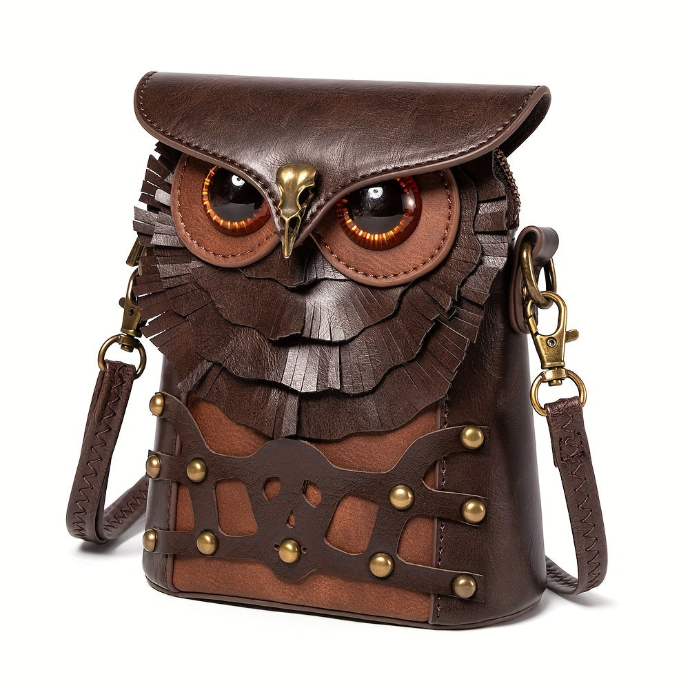 Steampunk Eule Mini Umhängetasche – Modisch und Funktional