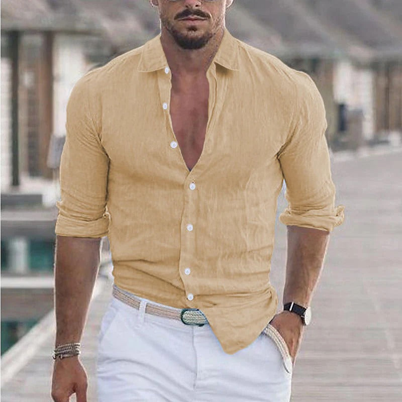 Breeze Luxe Leinen Hemd – Frisch und Bequem für Herren