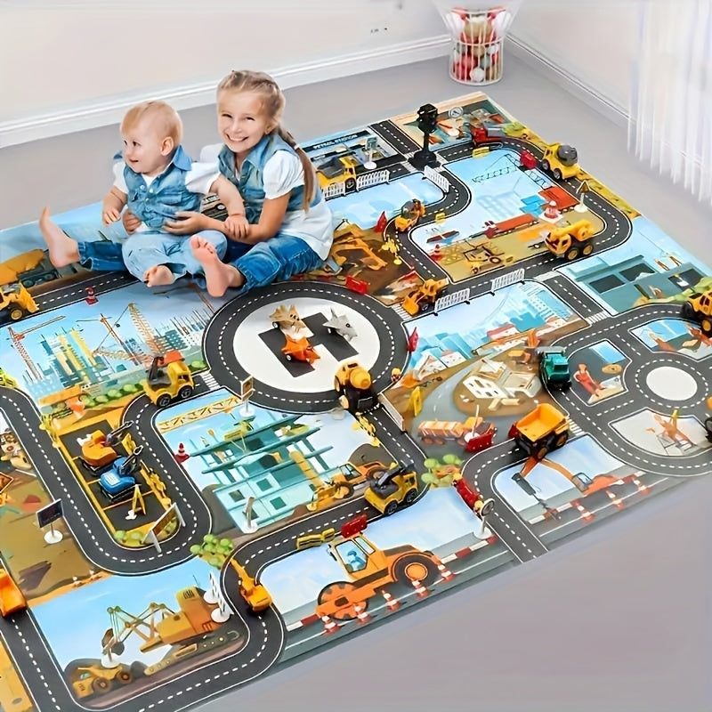 Konstruktiv Spielteppich – Entdecke die Welt von Verkehr sowie Bau
